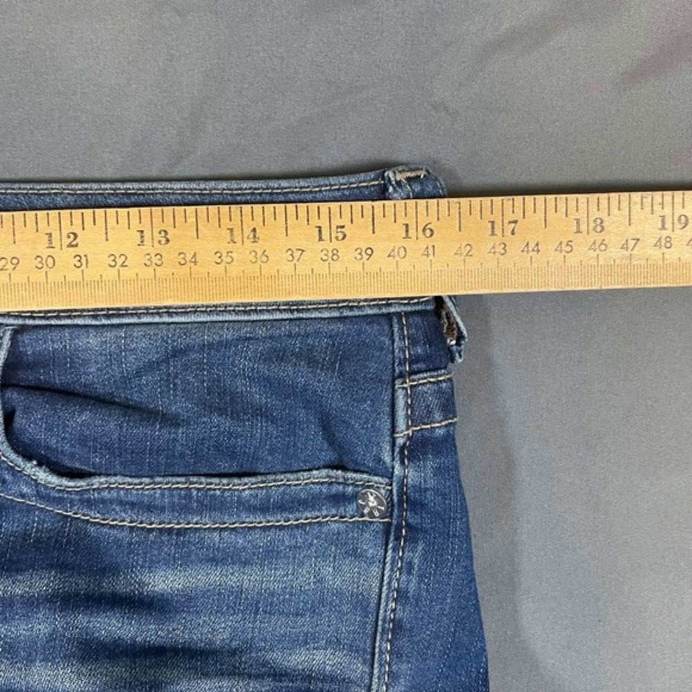 True Religion Billy Low Rise Straight Jeans Dark Wash Mens 29 Whiskering - Picture 4 of 9